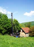 borehole drilling in progress